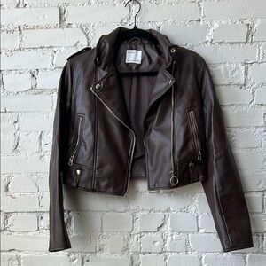 Bershka Brown Leather Jacket